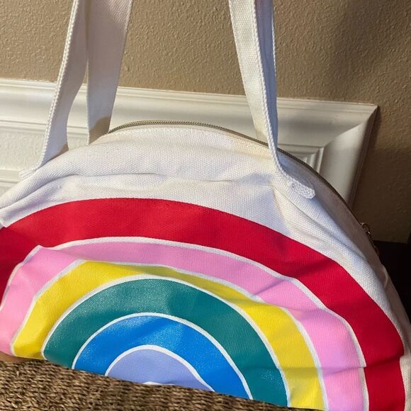 Rainbow Canvas Tote Bag AXOLOTL Plushies Squishmallow Hamburger Peas Set - Picture 8 of 16